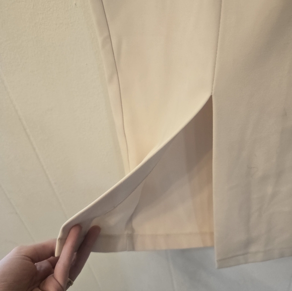 Buttery Yellow Structured Sheath Dress | Elegant Draped Detail - Picture 12 of 15